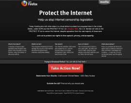 Mozilla SOPA blackout