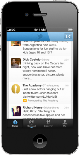 Promoted tweet on Twitter for iPhone
