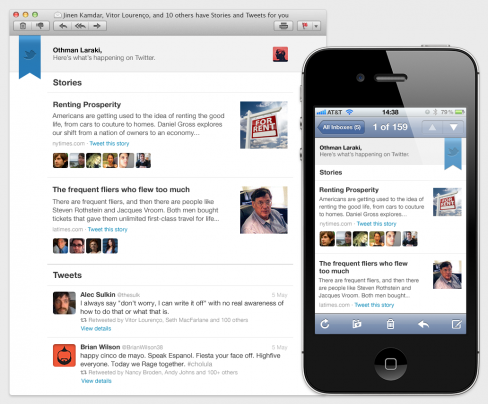 Twitter's weekly email digest