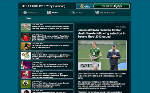 Carlsberg's UEFA Chrome App
