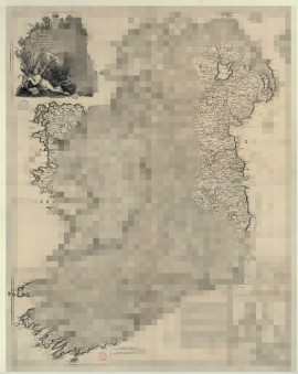 Ireland Map Pixelated 