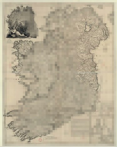 Ireland Map Pixelated