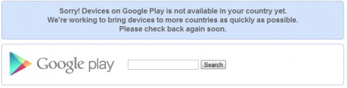 Google Play territory block