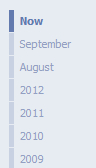 Facebook Timeline dates