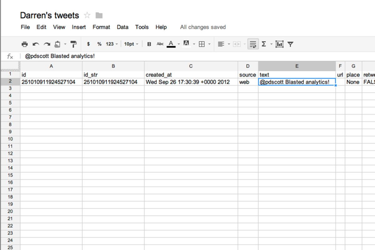 Zapier: Google Spreadsheet example