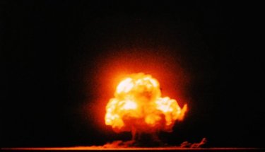 Trinity atomic test - colour photograph