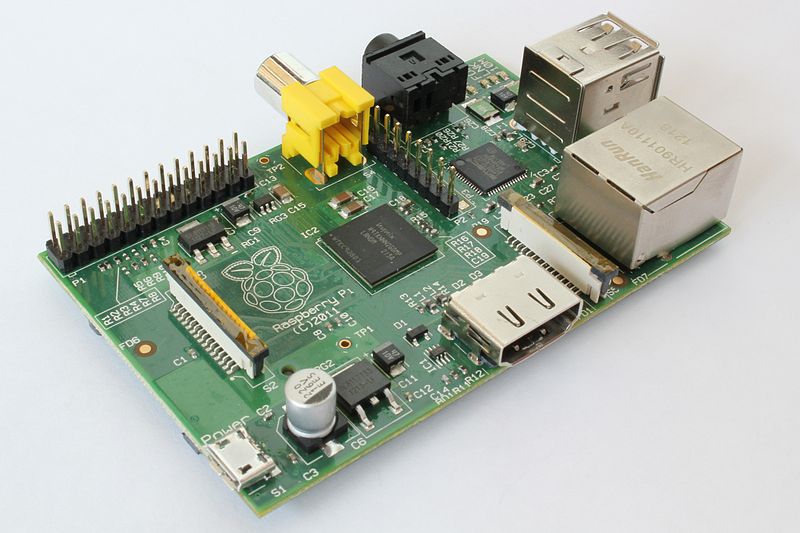 Raspberry Pi board. Credit Wikimedia