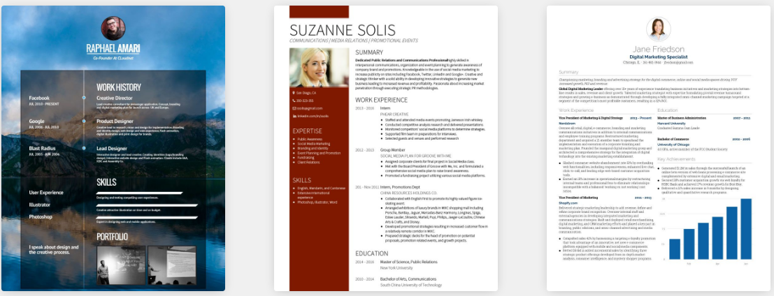 visualcv resume builder