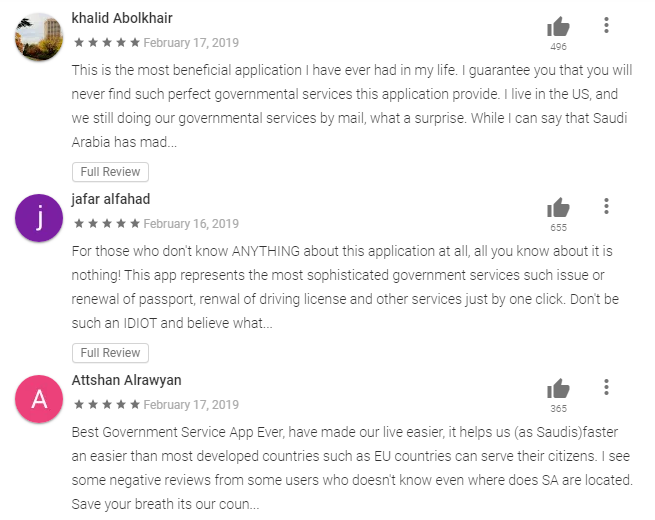 Absher app reviews