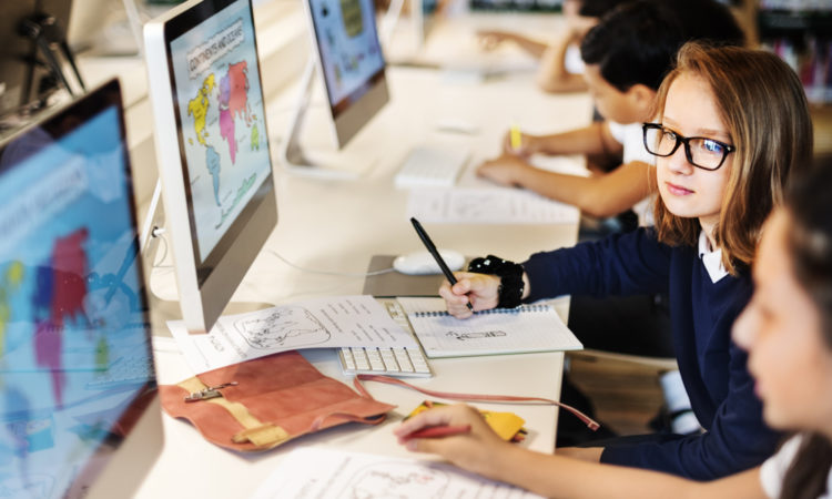 Education School Student Computer Network Technology Concept