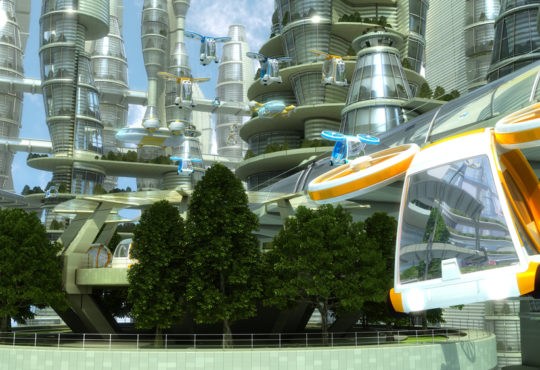 flying car, future city