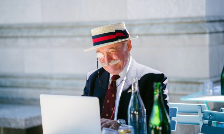 elderly with computer pexels