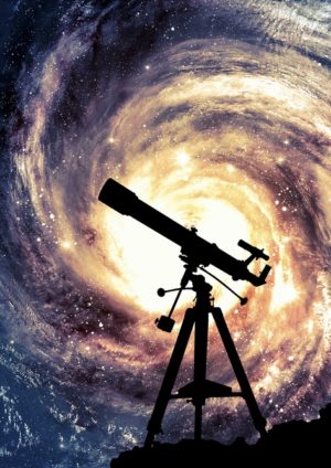 Silhouette of Telescope