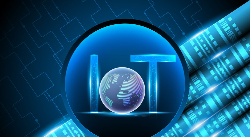 Internet of things (IOT),light letter text symbol with Global data center,concept abstract background,Vector illustration.