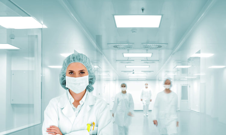 scientists modern hospital
