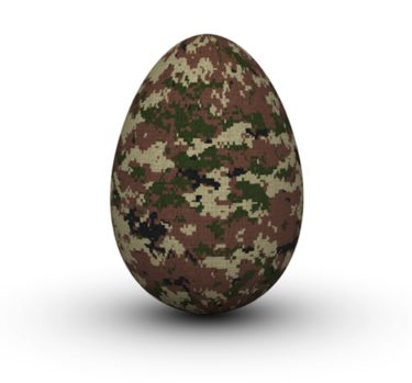 Digital Camouflage Easter Eggs