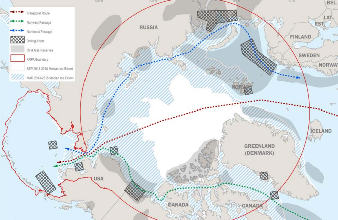 Arctic Map, Image from US Coast Guard